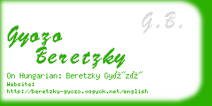 gyozo beretzky business card